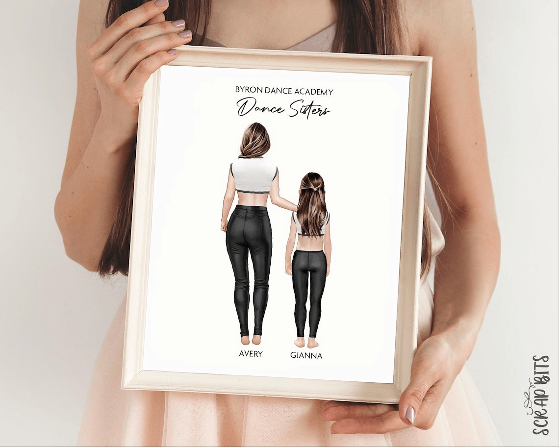 Dance Trio Portrait Print, Custom Dance Team Gift, Digital Download - Scrap Bits