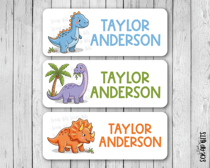 Dinosaur Name Labels, Personalized Belonging Labels - Scrap Bits
