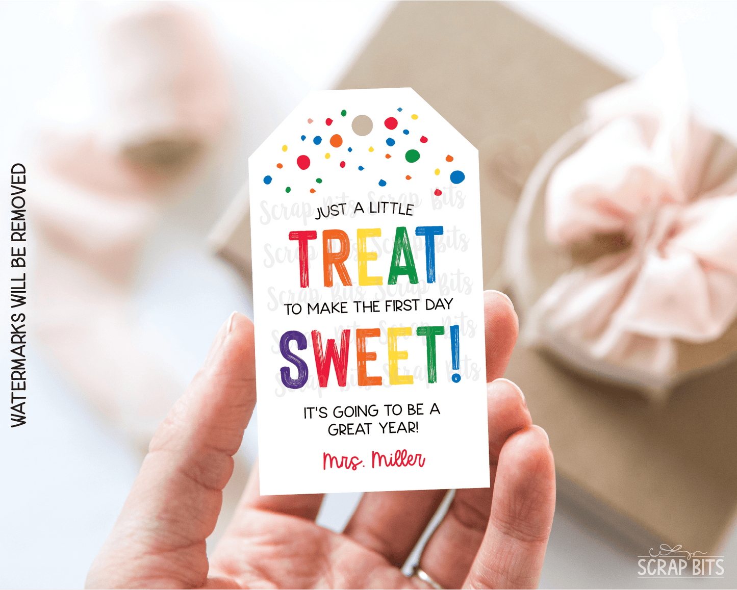 First Day Sweet Treat Back To School Gift Tags - Scrap Bits