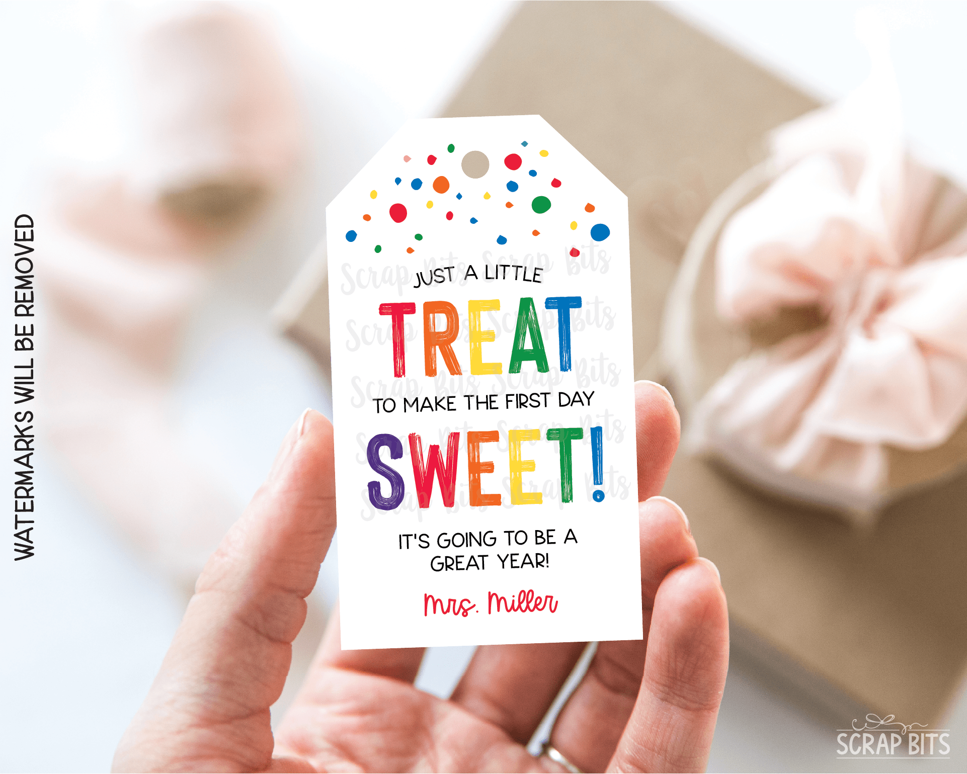 First Day Sweet Treat Back To School Gift Tags - Scrap Bits