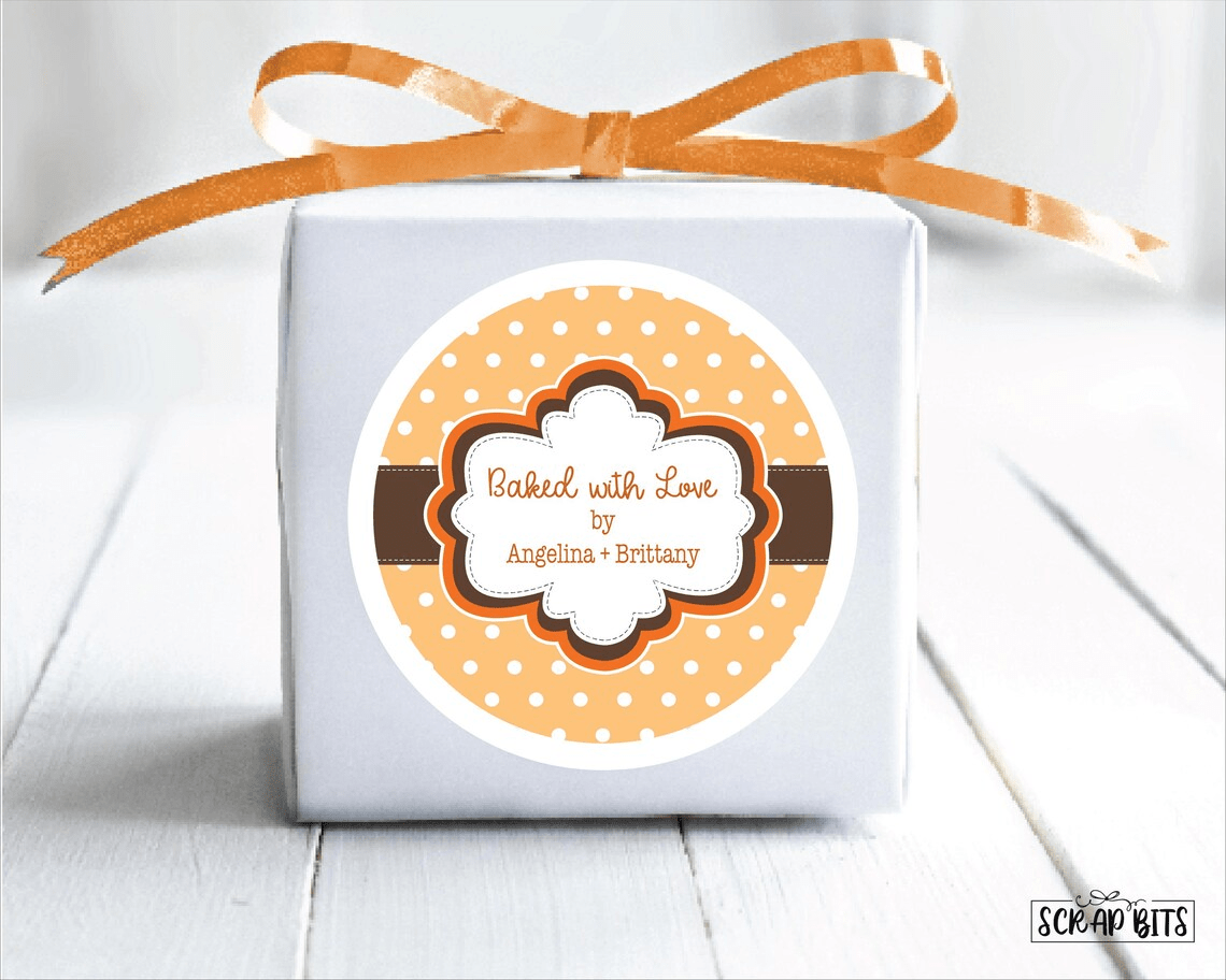 Frame on Tiny Dots Christmas Baking Labels - Scrap Bits