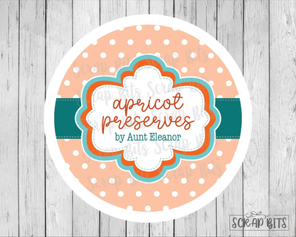 Frame on Tiny Dots Christmas Baking Labels - Scrap Bits