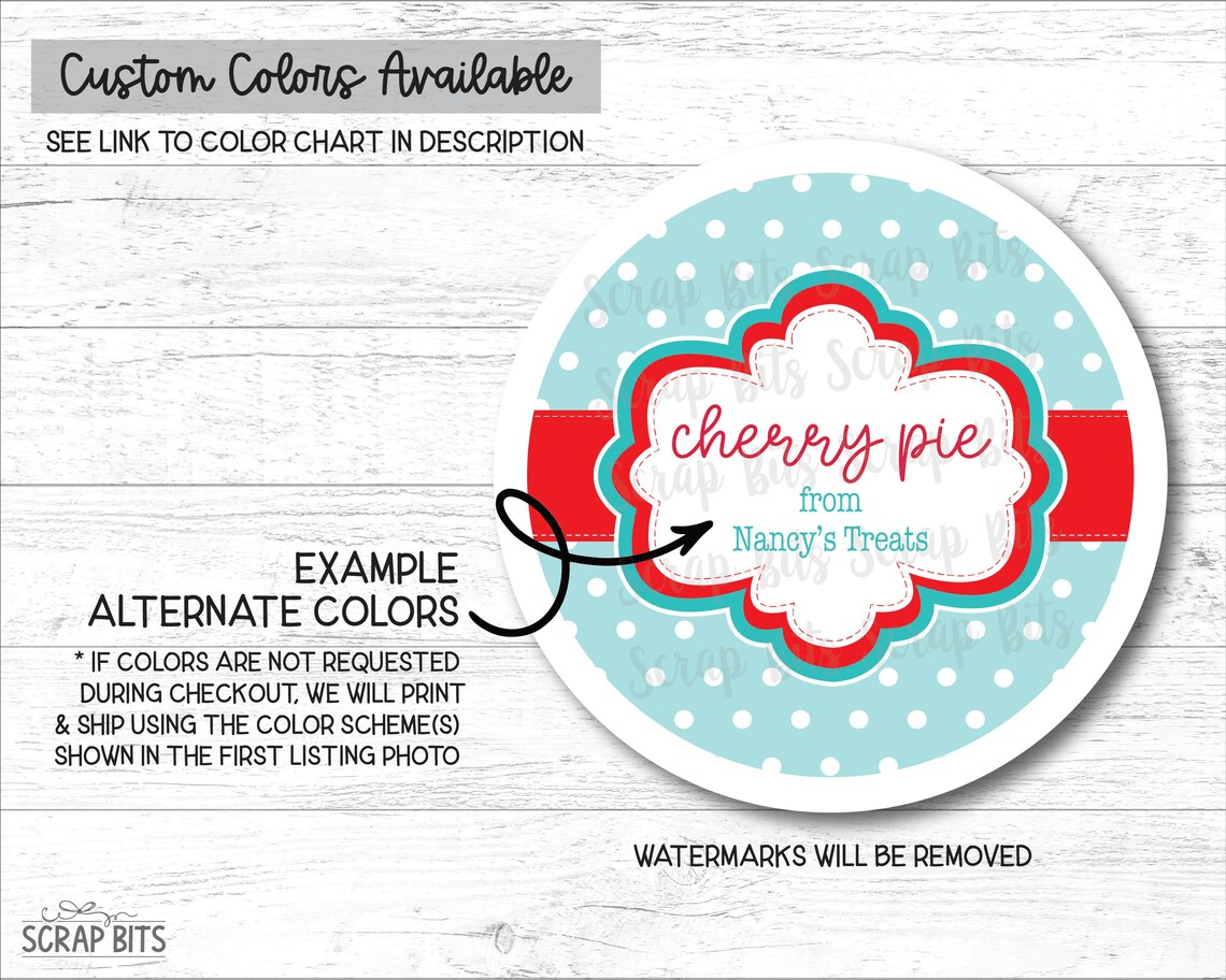 Frame on Tiny Dots Christmas Baking Labels - Scrap Bits