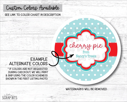 Frame on Tiny Dots Christmas Baking Labels - Scrap Bits