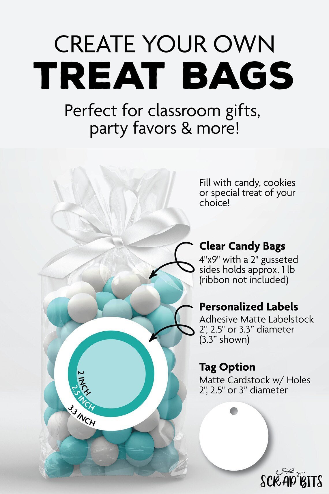 Gingerbread House Labels, Personalized Christmas Stickers or Tags - Scrap Bits