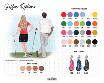 Golfer (Male) Graduation Portrait Print, Custom Gift for Senior, Digital Download (Copy) - Scrap Bits