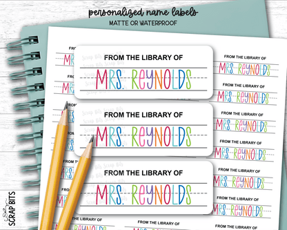 Lettering Practice Name Labels, Personalized Belonging Labels - Scrap Bits