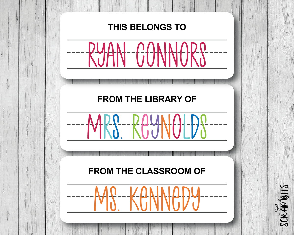 Writing Label For Lettering Lettering Practice Name Labels, Personalized Belonging Labels – Scrap Bits