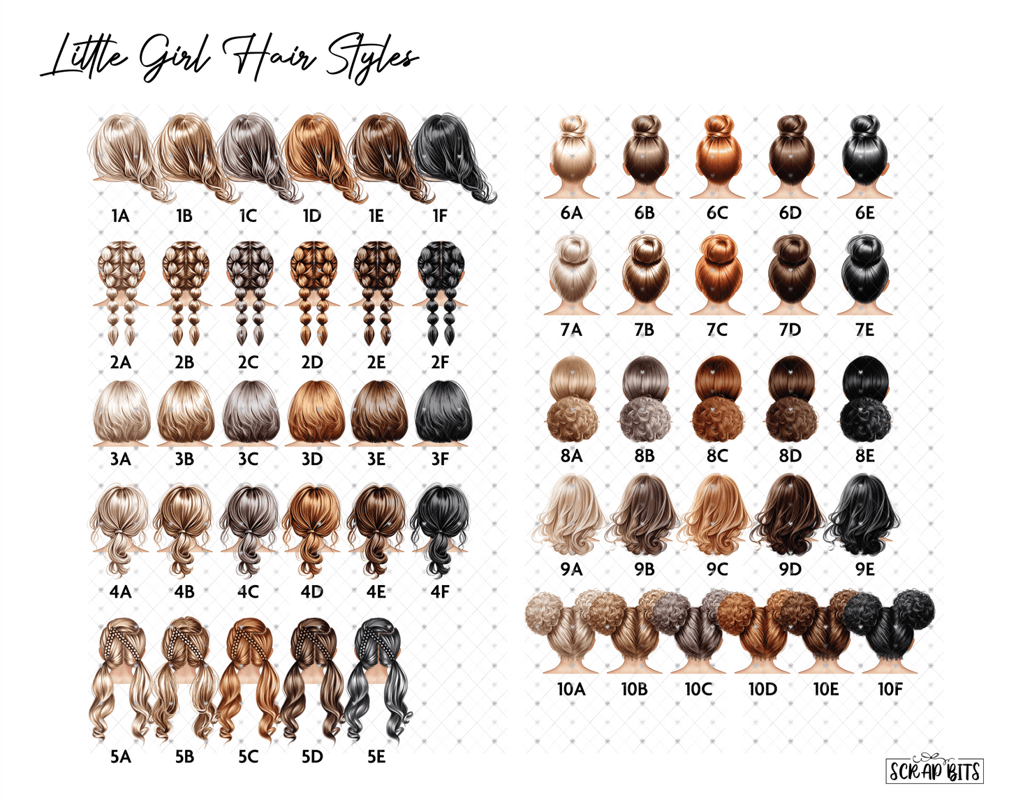 Little Girl Birthday Card, ANY Age Foil Number Balloons, Custom Girl Birthday Portrait Card - Scrap Bits