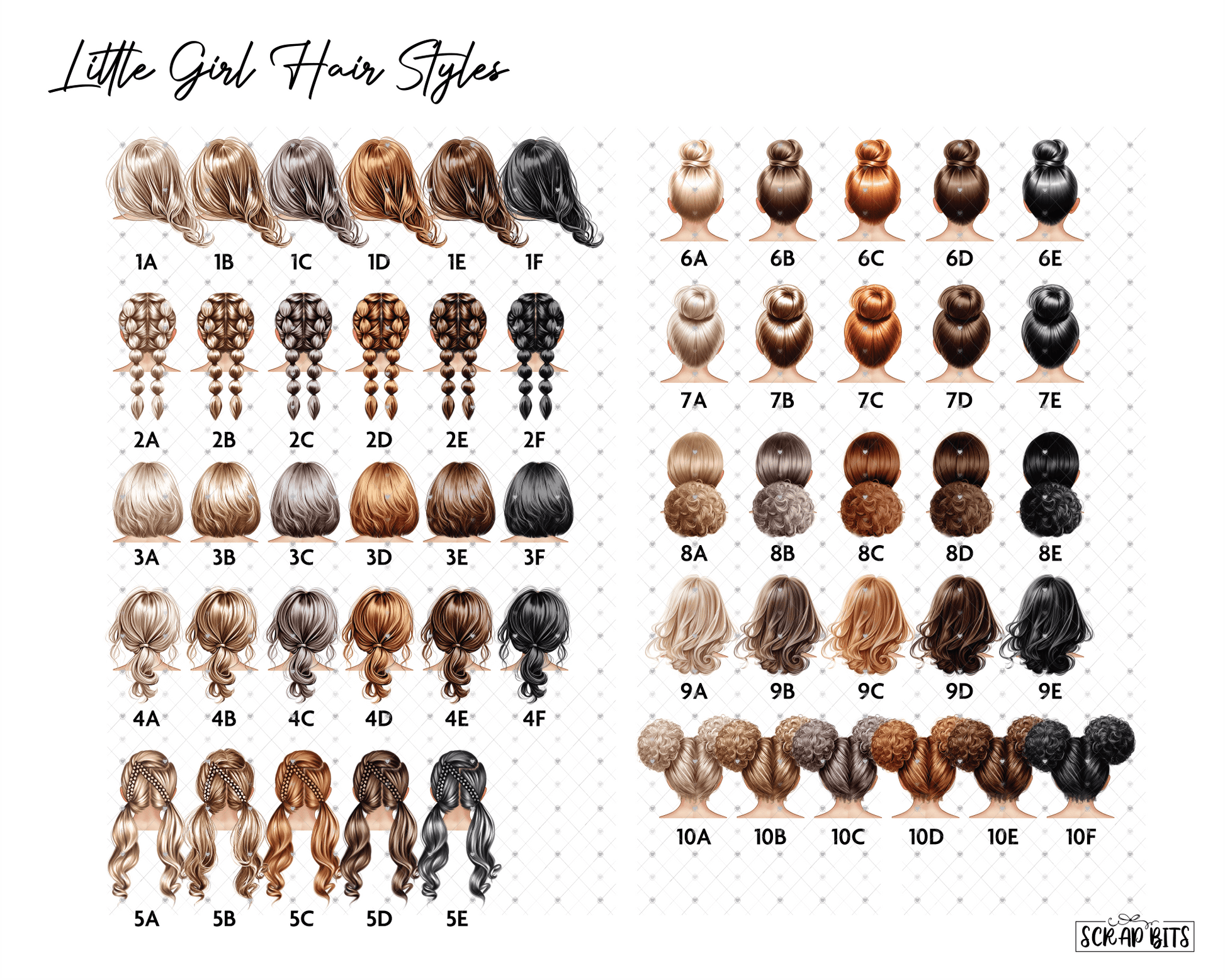 Little Girl Birthday Card, ANY Age Foil Number Balloons, Custom Girl Birthday Portrait Card - Scrap Bits