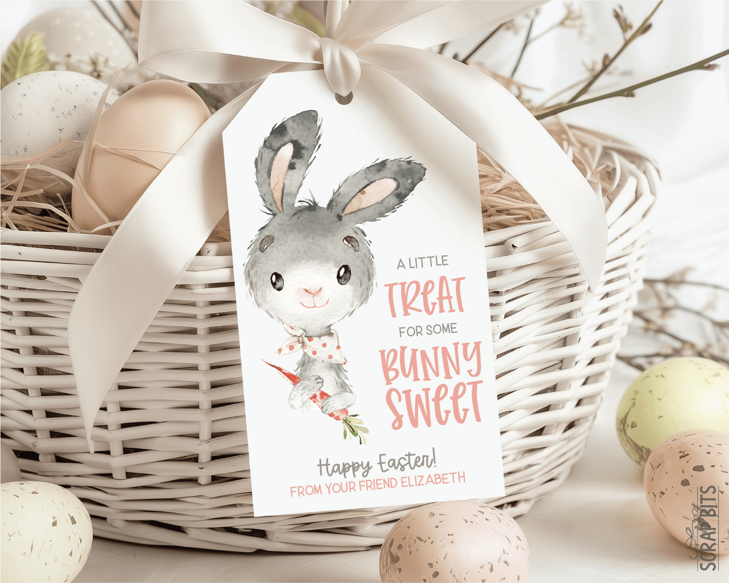 Little Treat Some Bunny Sweet, Personalized Easter Gift Tags - Scrap Bits