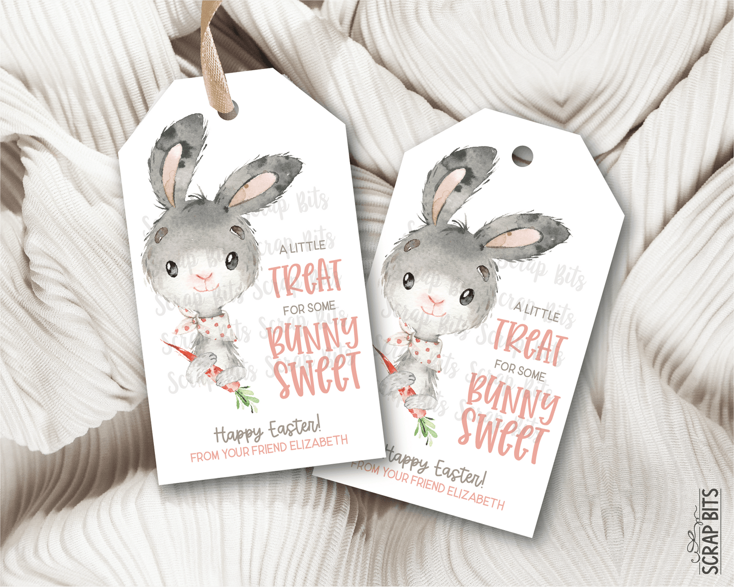 Little Treat Some Bunny Sweet, Personalized Easter Gift Tags - Scrap Bits