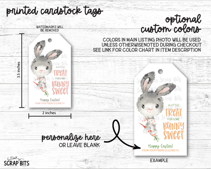 Little Treat Some Bunny Sweet, Personalized Easter Gift Tags - Scrap Bits