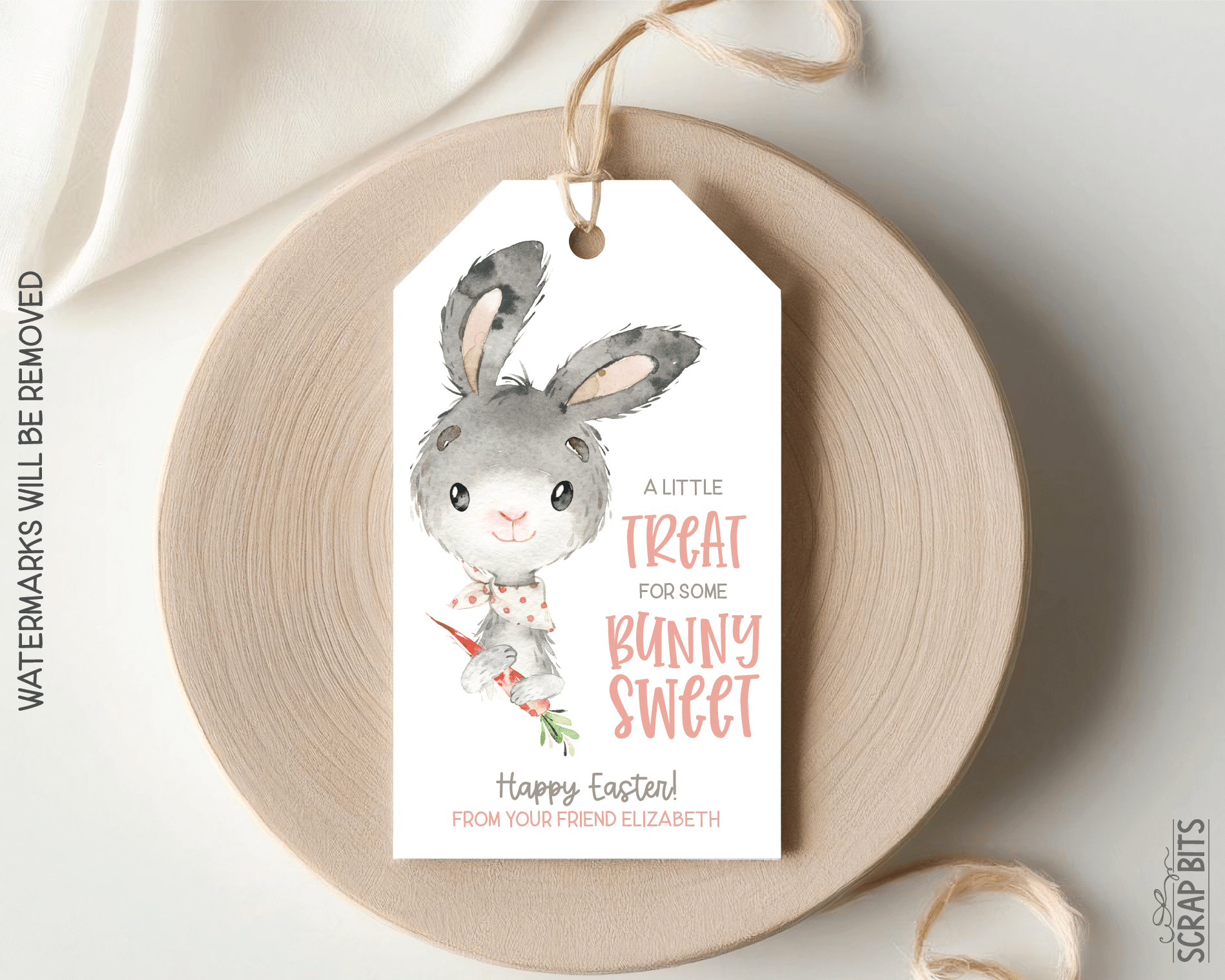 Little Treat Some Bunny Sweet, Personalized Easter Gift Tags - Scrap Bits