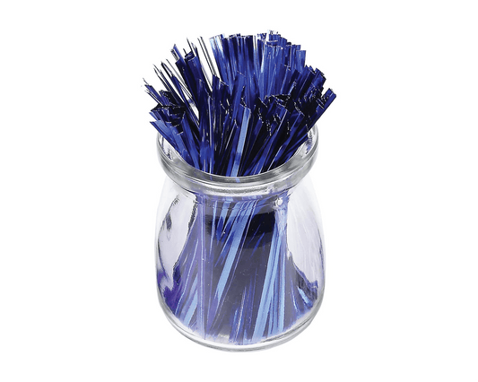 Metallic Blue Twist Ties - Scrap Bits