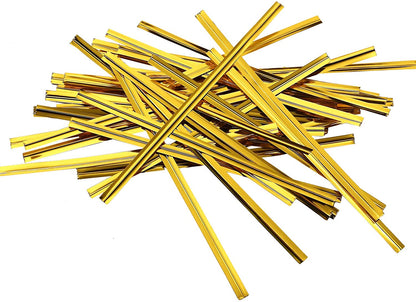 Metallic Gold Twist Ties - Scrap Bits