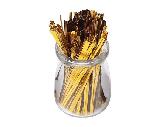Metallic Gold Twist Ties - Scrap Bits