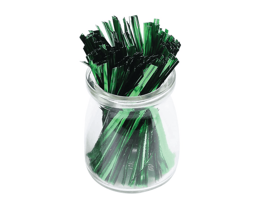 Metallic Green Twist Ties - Scrap Bits