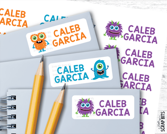 Monster Name Labels . Personalized Belonging Labels - Scrap Bits