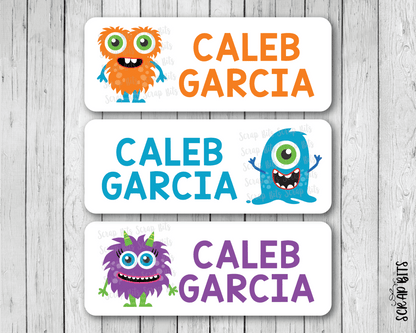 Monster Name Labels . Personalized Belonging Labels - Scrap Bits