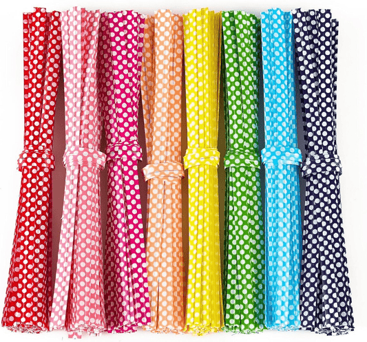Polka Dot Twist Ties - 8 Colors - Scrap Bits