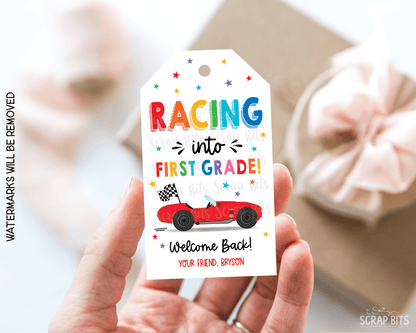 Racing Back To School Gift Tags, Any Grade - Scrap Bits