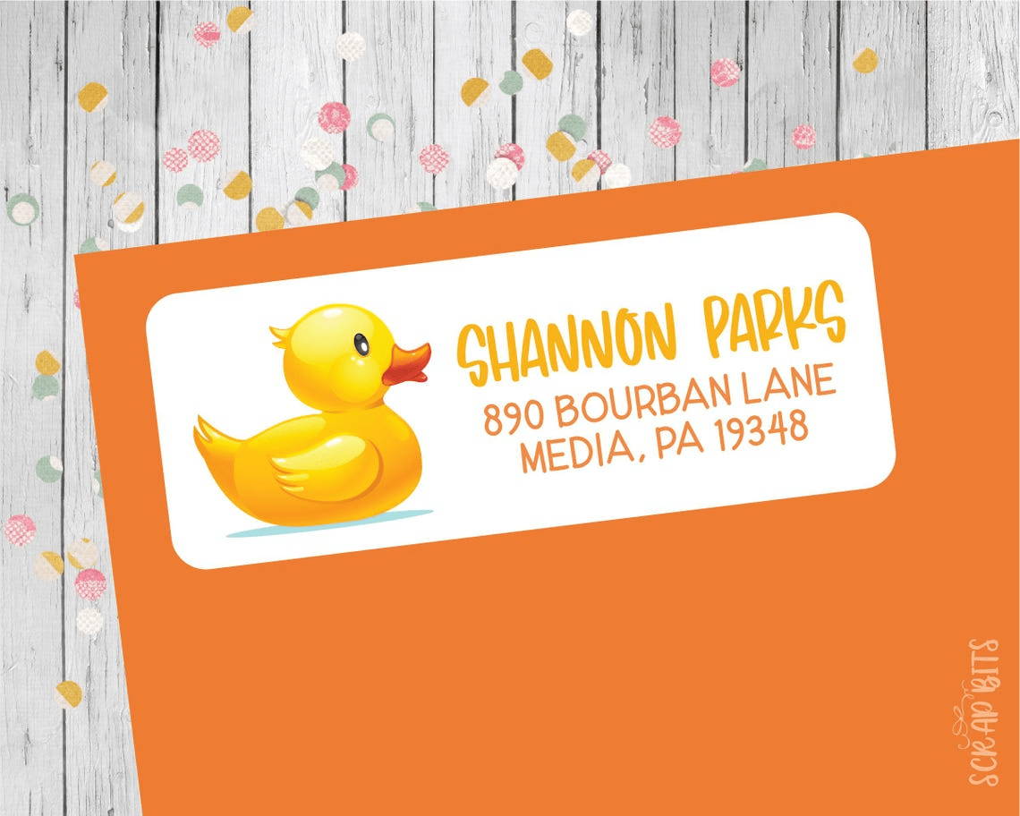 Rubber Duck Return Address Labels (Copy) - Scrap Bits