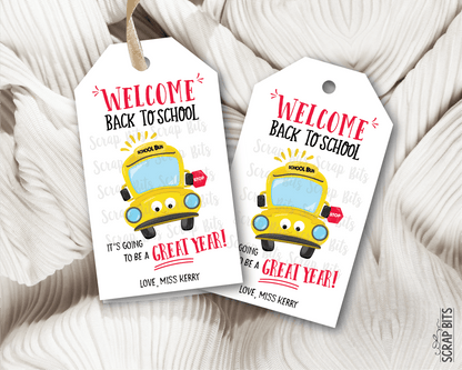 School Bus Back To School Gift Tags, It's Going To Be A Great Year - Scrap Bits