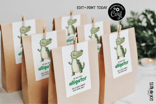 See You Later Alligator Last Day of School Tags, EDITABLE Printable Digital Download - Scrap Bits