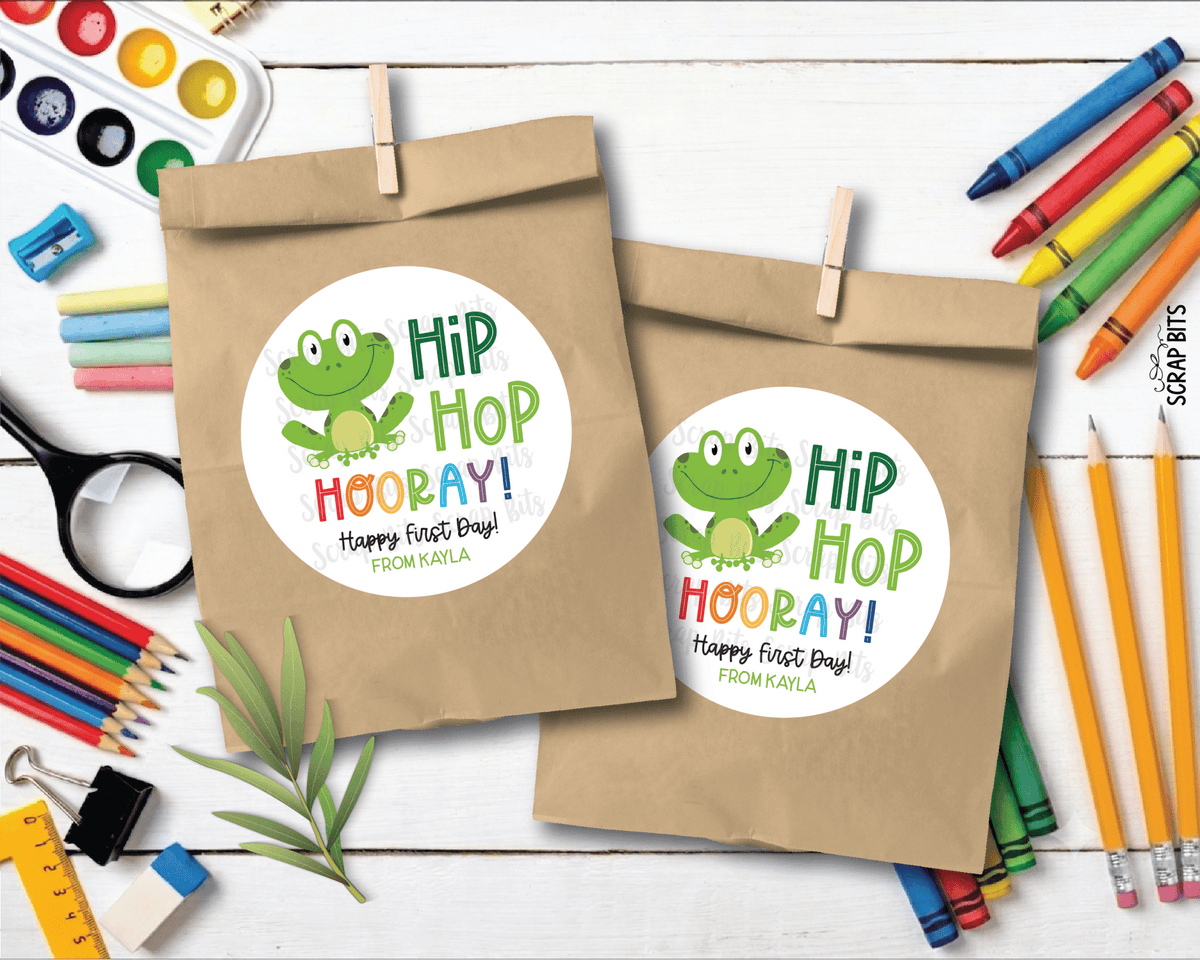 Smart Frog Back To School Gift Labels or Tags, Hip Hop Hooray - Scrap Bits