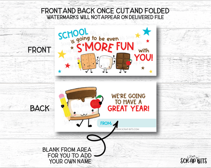 S'mores Bag Topper, School Is Going to Be Smore Fun, Favor Labels - Scrap Bits