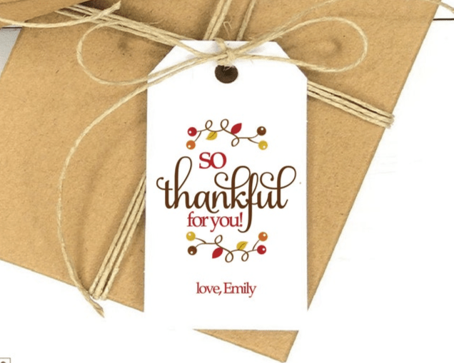 So Thankful For You, Fall Berries Personalized Thanksgiving Tags - Scrap Bits