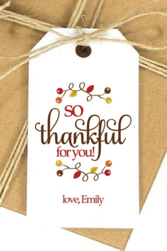 So Thankful For You, Fall Berries Personalized Thanksgiving Tags - Scrap Bits