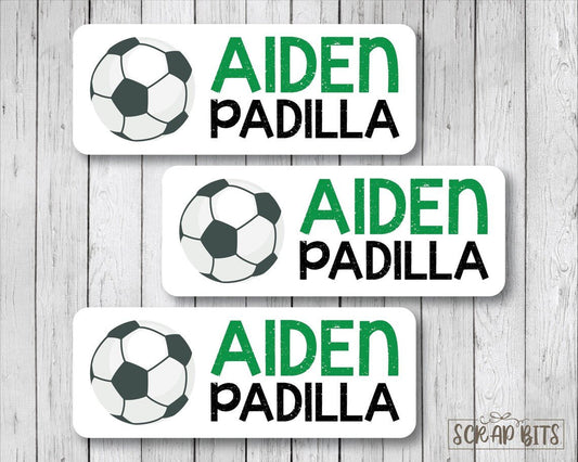 Soccer Ball Name Labels, . Personalized Belonging Labels - Scrap Bits