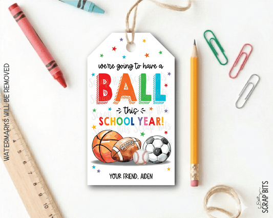 Sports Back To School Gift Tags, Have A Ball - Scrap Bits