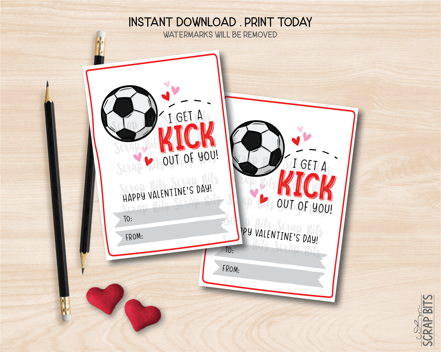Sports Valentines, Football, Baseball, Basketball, Soccer, Printable Classroom Exchange Cards, Instant Download - Scrap Bits