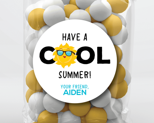 Sunglasses Sun, Have A Cool Summer, Last Day of School Stickers or Tags - Scrap Bits