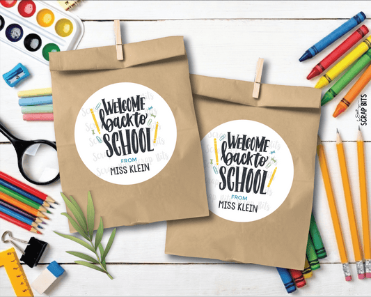 Welcome Back To School Gift Labels or Tags - Scrap Bits