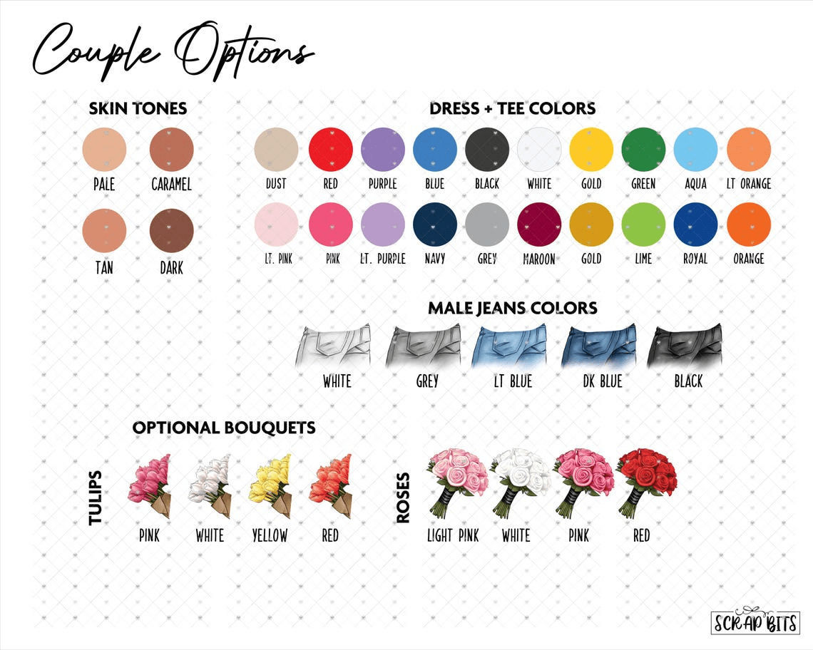 We're Engaged Couple Portrait Card, Personalized Engagement Annoucement Card - Scrap Bits