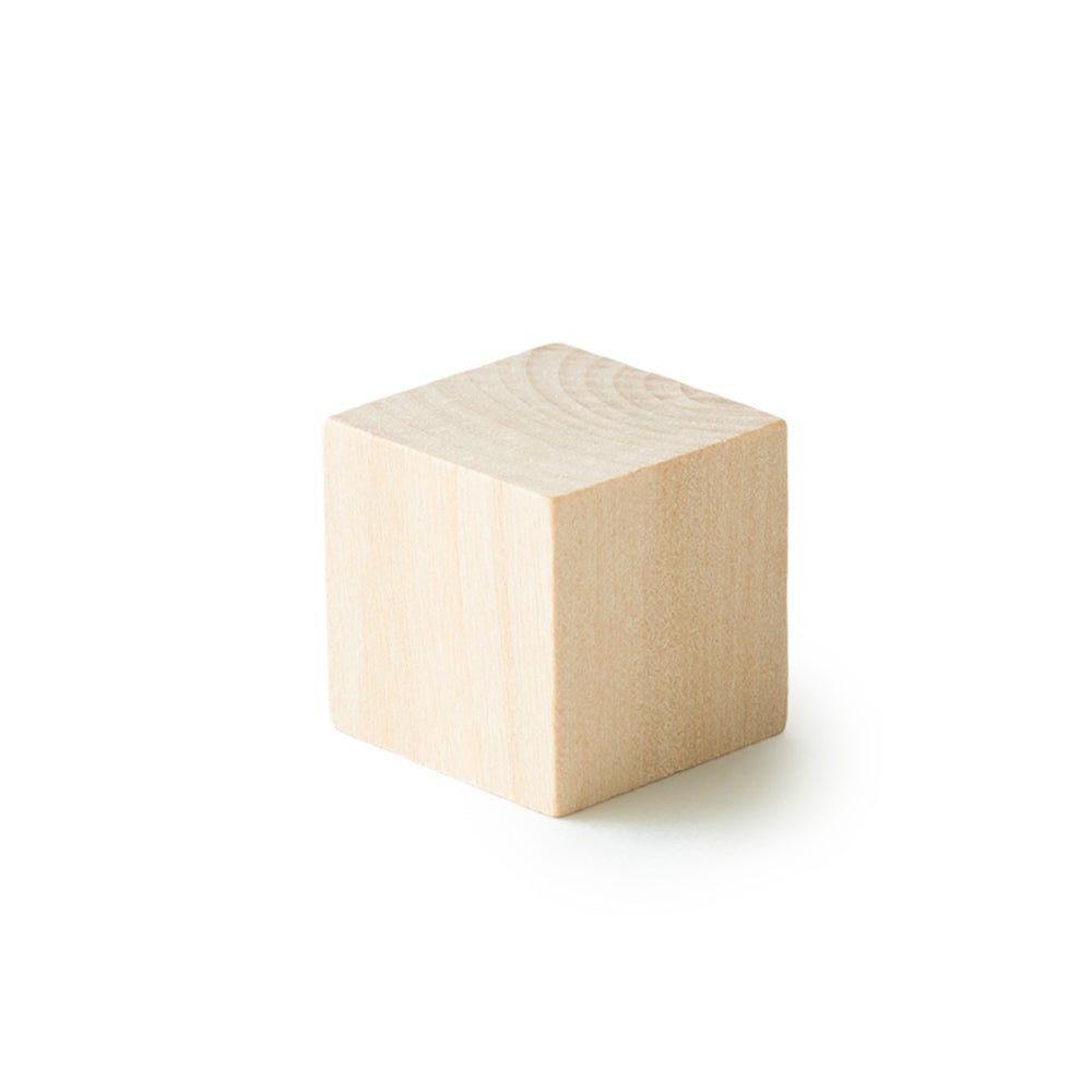 1" Wood Cubes . Small Wood Blocks, Unfinished - Set of 10 - Scrap Bits
