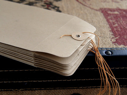 10 String & Button Envelopes - Scrap Bits