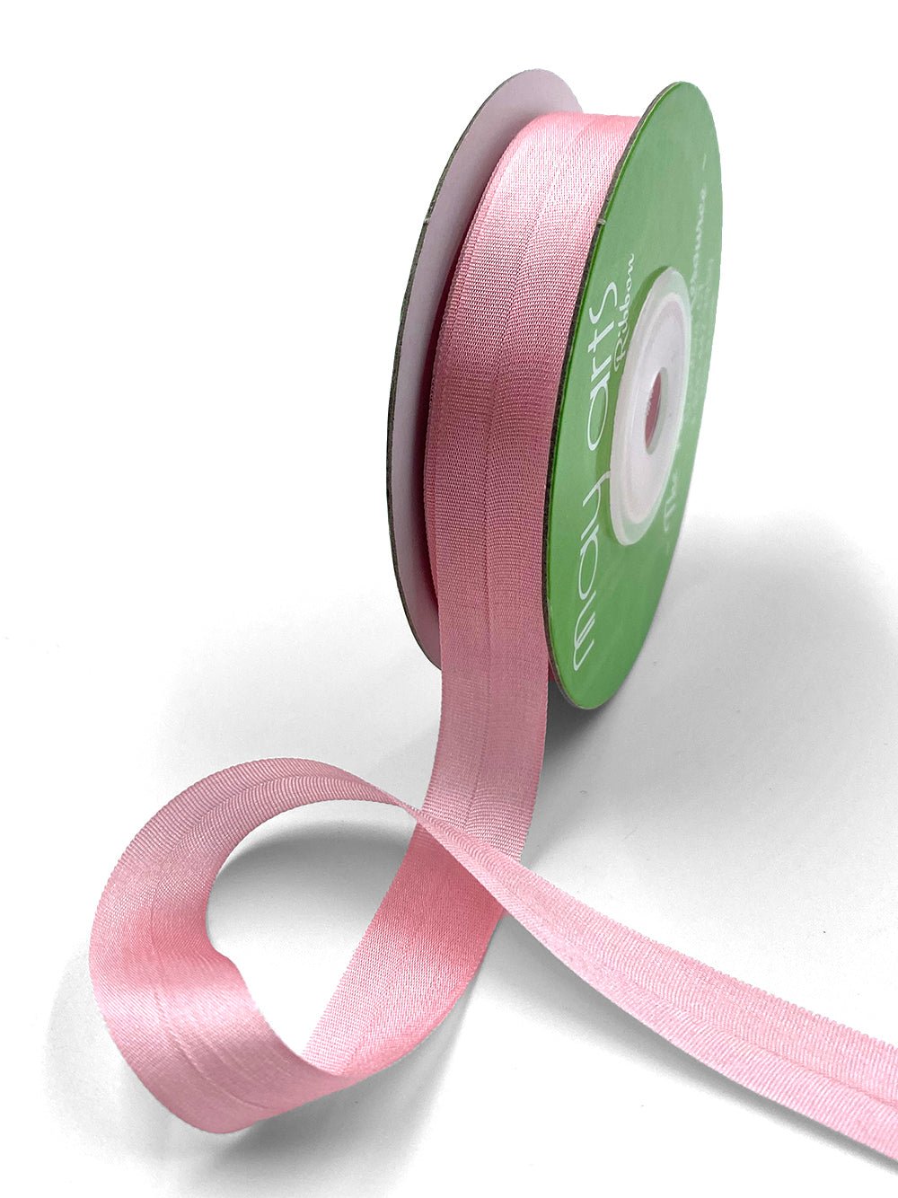 1/2" Hand Dyed Silk Ribbon with Woven Edge . Rose Quartz Pink Silk Ribbon . 3 yards - Scrap Bits