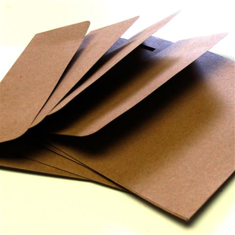 4Bar Envelope with Square Flap (Natural Kraft) - Scrap Bits