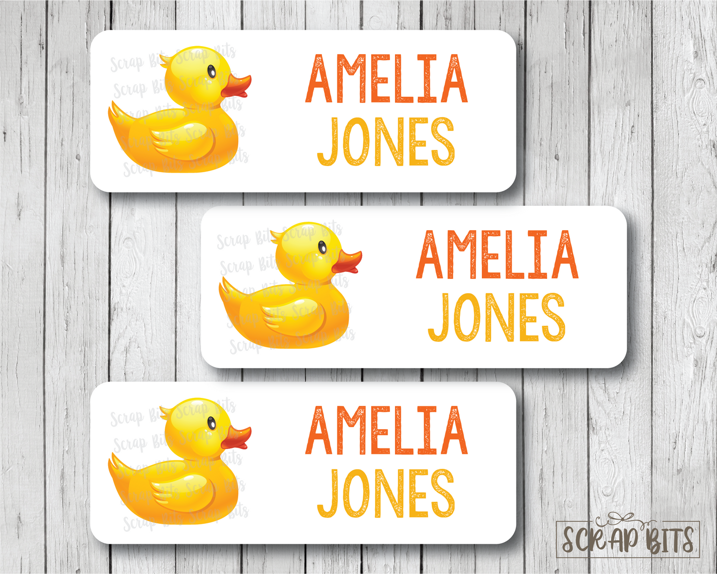 Rubber Duck Labels Name Labels