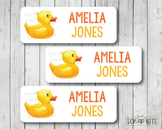 Rubber Duck Name Labels, Belonging Labels