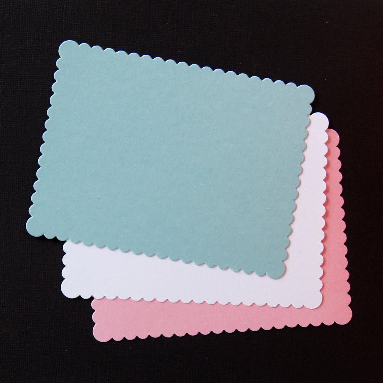 A2 Scallop Flat Cards (14 colors) - Scrap Bits