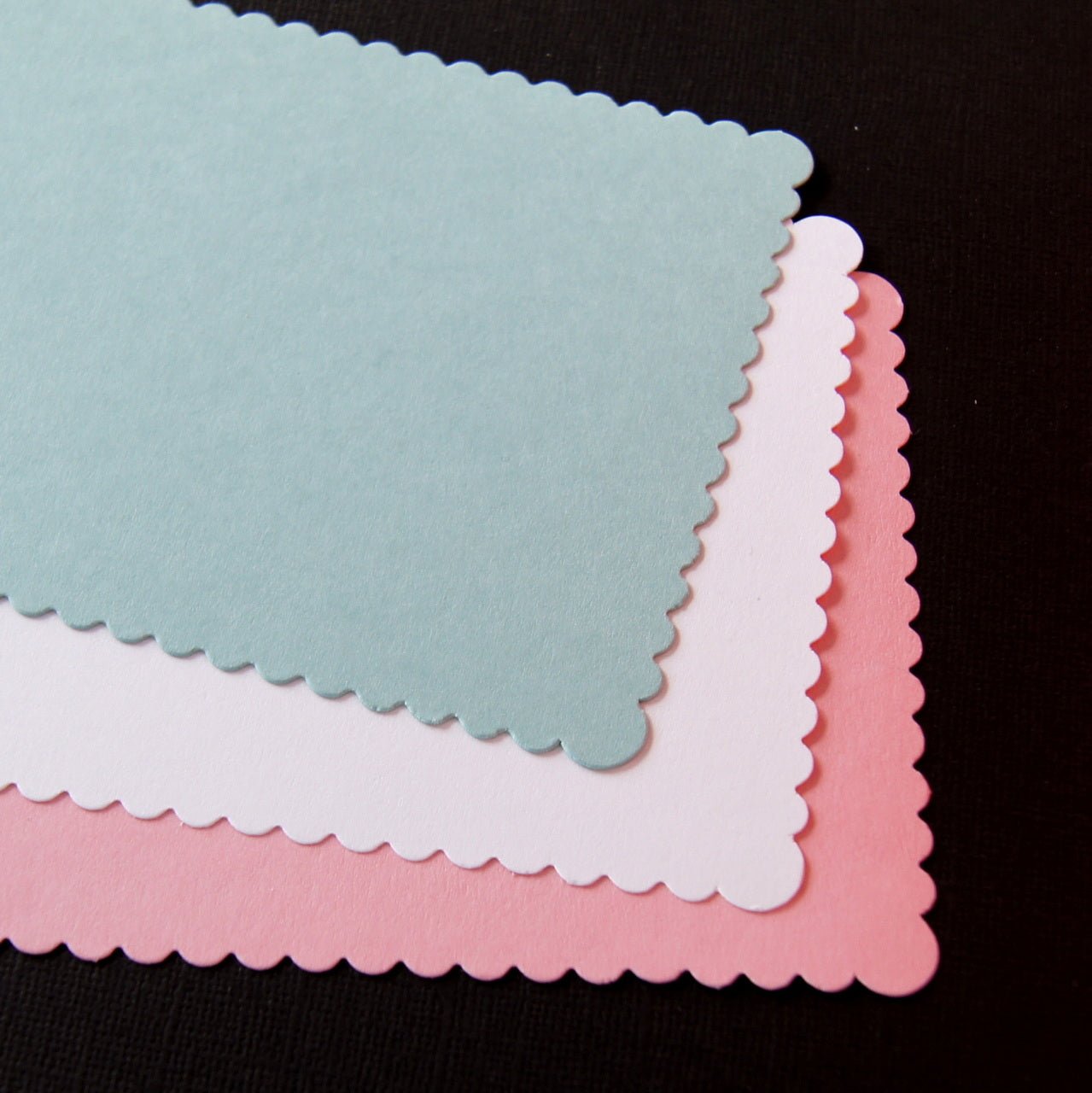 A2 Scallop Flat Cards (14 colors) - Scrap Bits