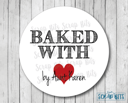 Baked With Love Holiday Baking Labels, Holly Sprig - Scrap Bits