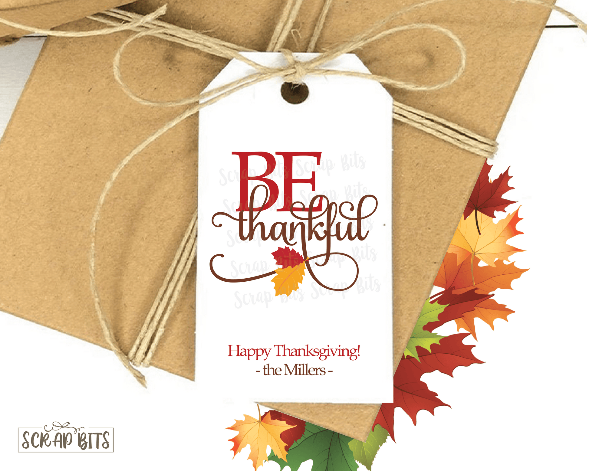 Be Thankful Thanksgiving Gift Tags - Scrap Bits