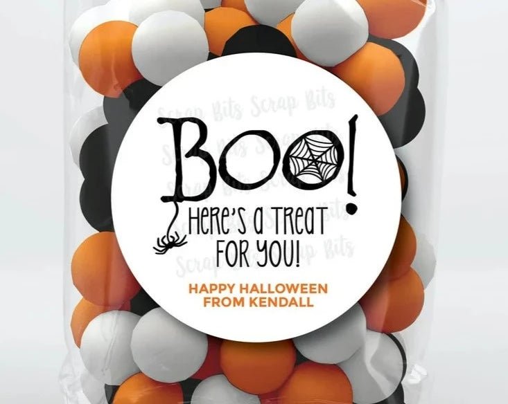 Boo A Treat for You Halloween Stickers or Tags - Scrap Bits